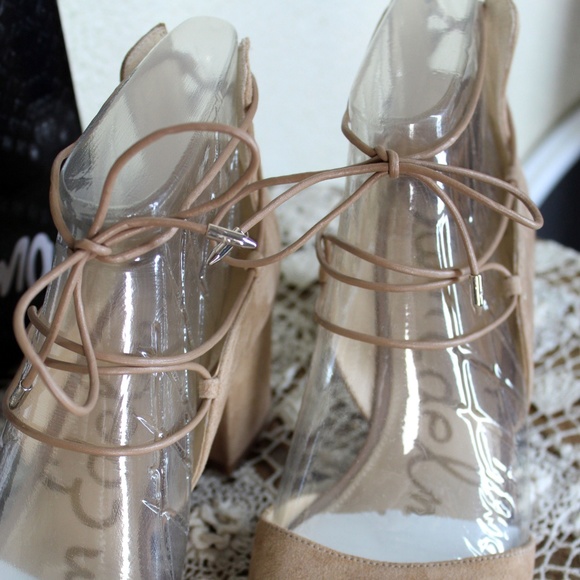 Sam Edelman || Golden Caramel Suede Serene Sandal - Picture 3 of 6